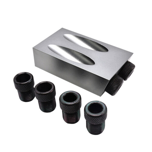 102Pièces Ensemble Perceuse De Menuiserie Trou Incliné Argent 1