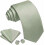 Men's Silk Tie Extra Long Solid Color Wedding Necktie 2