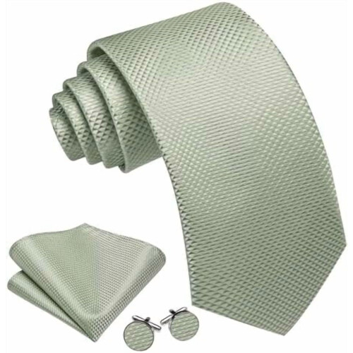 Men's Silk Tie Extra Long Solid Color Wedding Necktie 1