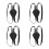4Pcs Black Sword Holder Back Belt Durable Dual Strap Sword Carry Case 5