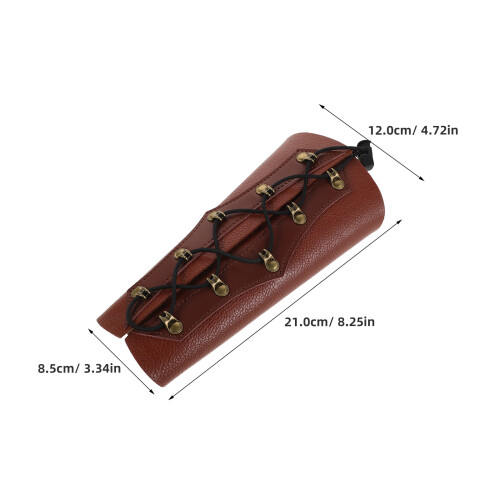 -Bras En Cuir PU Respirant Ajustable Pour Archers 2