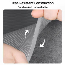 Esterilla de Yoga de TPE Ecológica, Plegable, Superficie Antideslizante de Doble Cara, Ideal para Viajes, Pilates y Ejercicios de Suelo, Color Gris