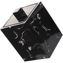 3Pièces Boîtes De Rangement Noires Élégantes Pour Cotons-Tiges