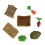 21Pièces Accessoires Mini Ferme Décorations Micro Paysage PVC Solides 1