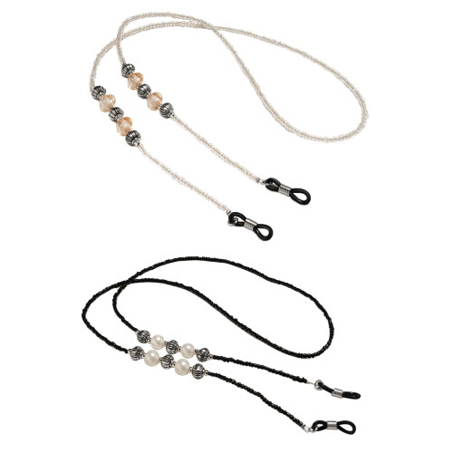 4Pièces Chaînes Lunettes Anti- Multicolores Perles