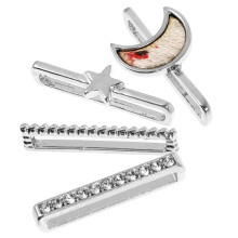 20Pièces Charms Raffinés Argentés Pour Bracelet Montre En Silicone