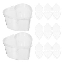 200Pièces Bocaux Épices Transparents PP Blancs, Étanches,