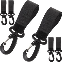 24Pièces Crochets Poussette Rotatifs Noir Pour