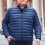 Μπουφάν Puffer Ανδρικό Plus Size Χειμερινό Μπουφάν με Κουκούλα Χωρίς Πούπουλα Φερμουάρ 2