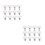 24Pcs White Metal Jeans Button Replacement Alloy for Pants DIY Use 4
