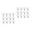 24Pcs White Metal Jeans Button Replacement Alloy for Pants DIY Use 7