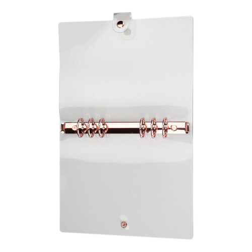 4Pièces Couverture Protège- A5 PVC Transparent Rose Gold