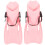 2Paires Palmes Rose En Flexibles Pour Natation 1