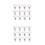 24Pcs White Metal Jeans Button Replacement Alloy for Pants DIY Use 9