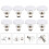 24Pcs White Metal Jeans Button Replacement Alloy for Pants DIY Use 11