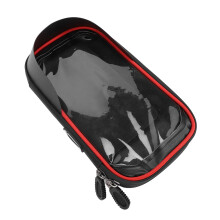 Sacoche porte- téléphone pour vélo électrique résistante à l’eau avec pare-soleil, rouge