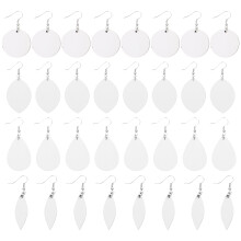 128Ensembles Boucles D'oreilles Blanches Sublimation Kit DIY