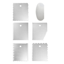 12Pièces Lisseurs Multilatéraux Acier Inox Pour Décoration De Gâteaux