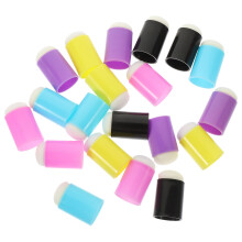 20Pièces Outils Peinture Doigts Éponge Durables Couleurs Assorties