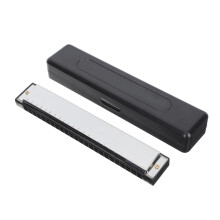 1Ensemble Harmonica Complexe Clé De C ABS Noir Jouet Musical Enfant