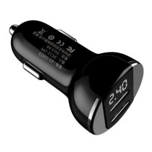 (gray)Car Charger 5v24a Quick Charge Dual Usb Port Cigarette Lighter Adapter Voltage