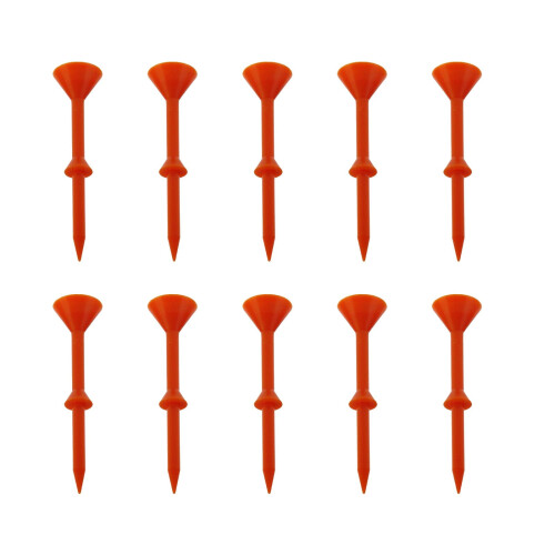10 stk. uknuselige golftees i plast – lavfriksjon, 1