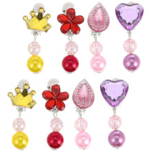 20Paires Boucles D’oreilles Clip Fille Colorées Légères Pour Fête