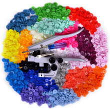 2Pièces Kit Pinces Kam + 300 Boutons Plastiques Multicolores T5