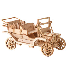 3Ensembles Coffrets Puzzles Bois 3D Pour Enfants Marron Clair