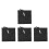 4Pièces Coussin Chauffant USB Pour Animaux Noir Étanche 9
