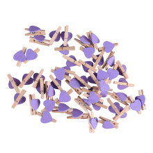 100Pièces Pinces En Bois Violet Pour Loisirs Créatifs Et Décoration