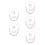 5Ensembles Bijoux Déco Rose Collier Bracelet Boucles Assortis 6