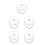5Ensembles Bijoux Déco Rose Collier Bracelet Boucles Assortis 7