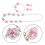 5Ensembles Bijoux Déco Rose Collier Bracelet Boucles Assortis 11