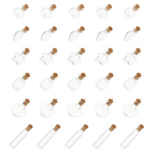 60Pièces Bouteilles À Message En Verre Transparent Pour Décor DIY