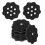 48Pièces Inserts Casque Protection Éponge Noire Respirante 1