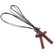 4Pièces Croix Suspendue En Bois Vintage Pour Décor Rétroviseur