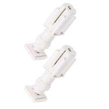 8Pcs Universal White Plastic Blind Brackets No Drill Mount for Louvers