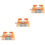 3Pcs Multi Colored Wooden Train Track Railing Barrier Model Playsets 7
