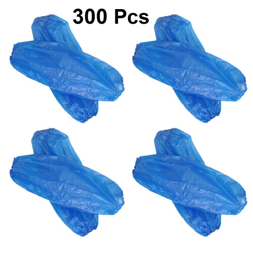 600Pièces Bras Jetables Protection Anti-Huile Bleu