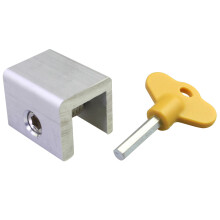 10Pièces Serrures Sécurité Fenêtre, Clé Incluse, Aluminium Solide