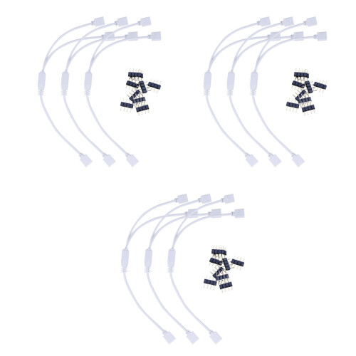 9Stk LED Weiß Steckverbinder Kit Für Einfache LED Installation 2