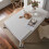 Knitterfreie, waschbare Tischdecke mit Fransen 4