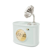 Speaker Retro Clock Alarm Clock Calendar with Display Desktop Home Decor Creatives Gift Small Speaker C