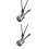 2Stk Schwarze Gitarren Anhänger Für Pulloverkette, Robust 5
