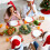 6Pcs Holiday Placemats Red Tableware Insulation Mats for Dining Table 8