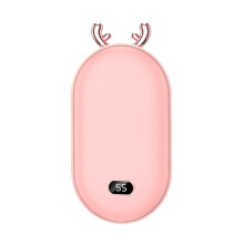 2 In 1 Scaldamani Tascabili Batteria 5200mAh Scaldamani Display Digitale Scaldamani Regolabile Regalo Invernale Rosa
