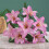 Bouquet de lys artificiels violets 32 cm 4