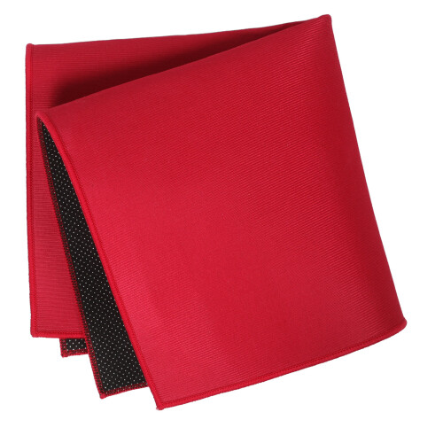 4Pcs Square Red Mahjong Table Mat Thick Cloth Noise-Reduction Game Mat 1