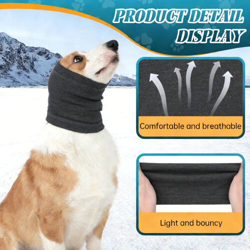 Hundeohrenschützer Grau M Waschbar Elastisch 2